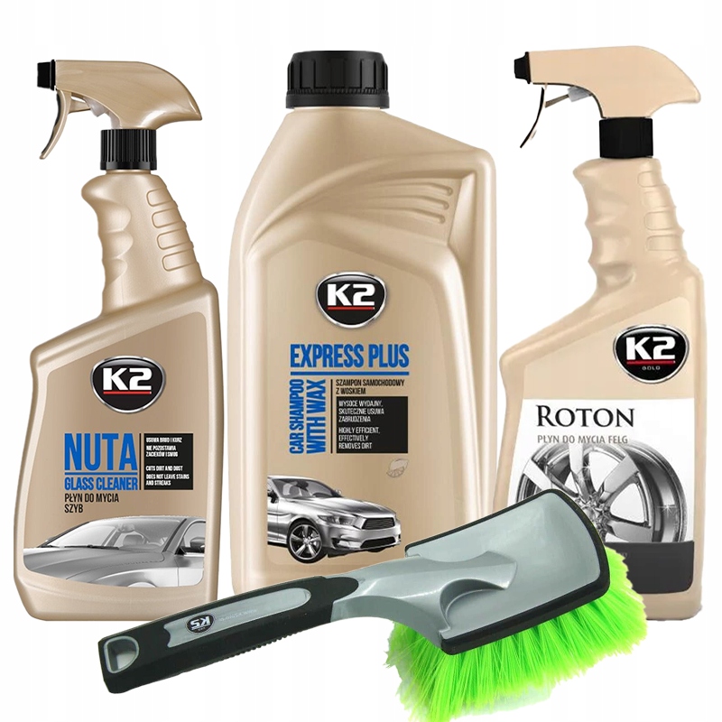 K2 Szczotka do mycia Szampon samochodowy Express Plus z woskiem 1L Płyn