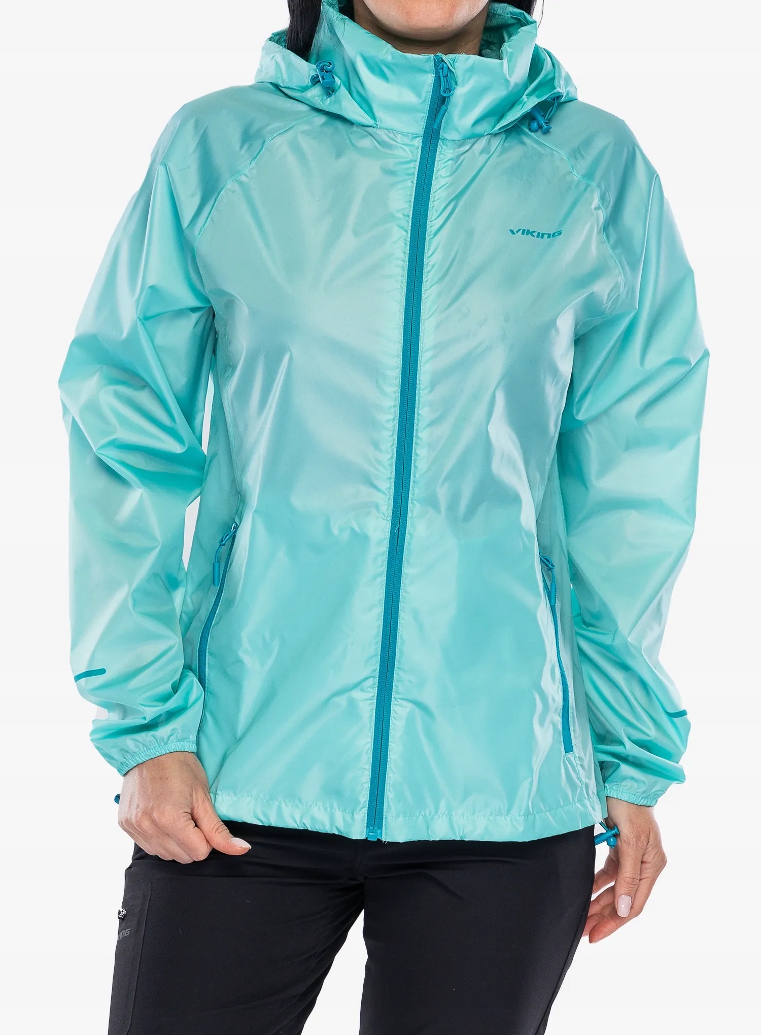 Dámská nepromokavá bunda Viking Rainier tyrkysová S