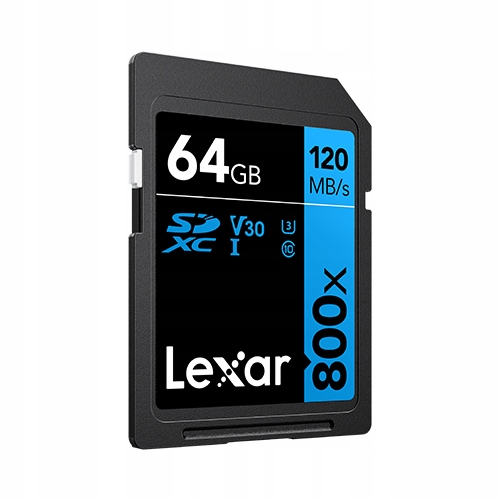 Karta pamięci Lexar 800x SDXC R120/W45 64GB Stan opakowania oryginalne