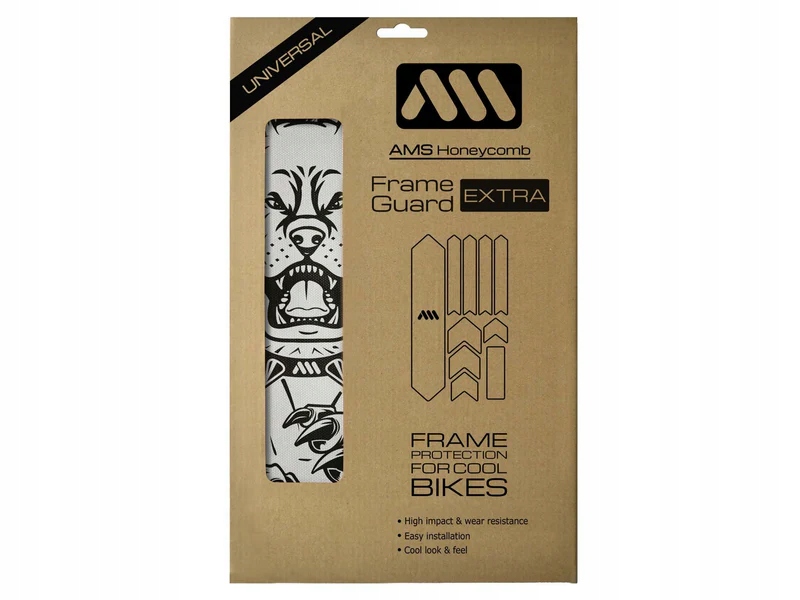 Naklejki Osłona Ochrona Ramy Rowerowej MTB AMS - Pitbull Szerokość 66 mm