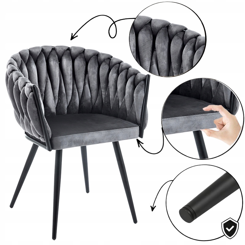 Čalúnené Kreslo Do Obývačky, Velúr, Šedé, Veľké, XL