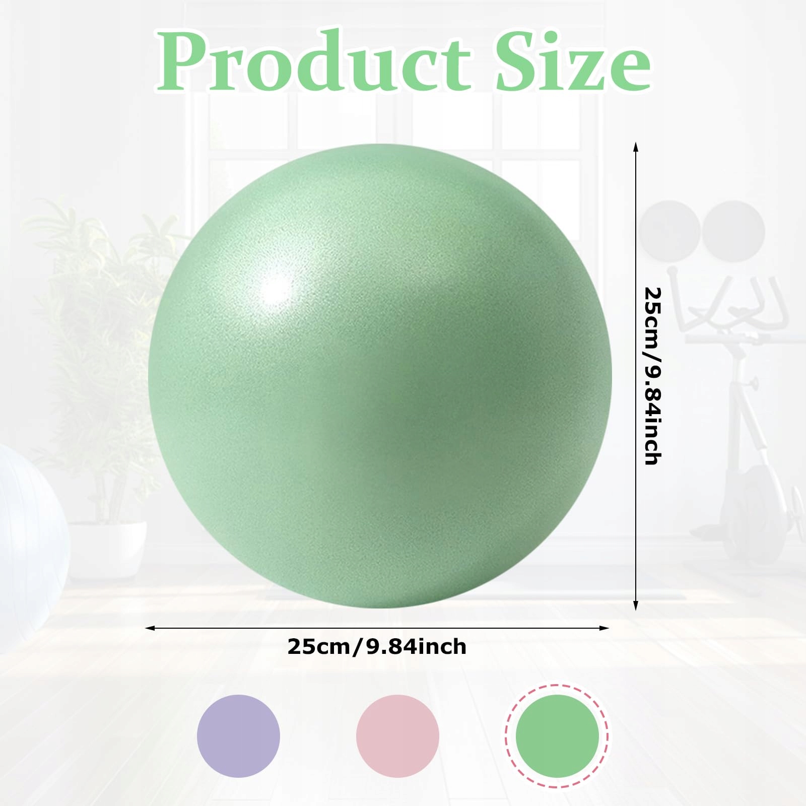 SENLINLIN Zestaw 3 Piłek Pilates 25cm Antypoślizgowe Do Jogi i Fitness — miniatura 2