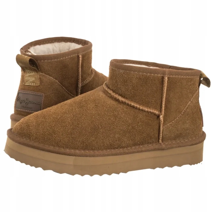 Dámské boty Sněhule Pepe Jeans Dissy Young Caramel PLS50536 Hnědé