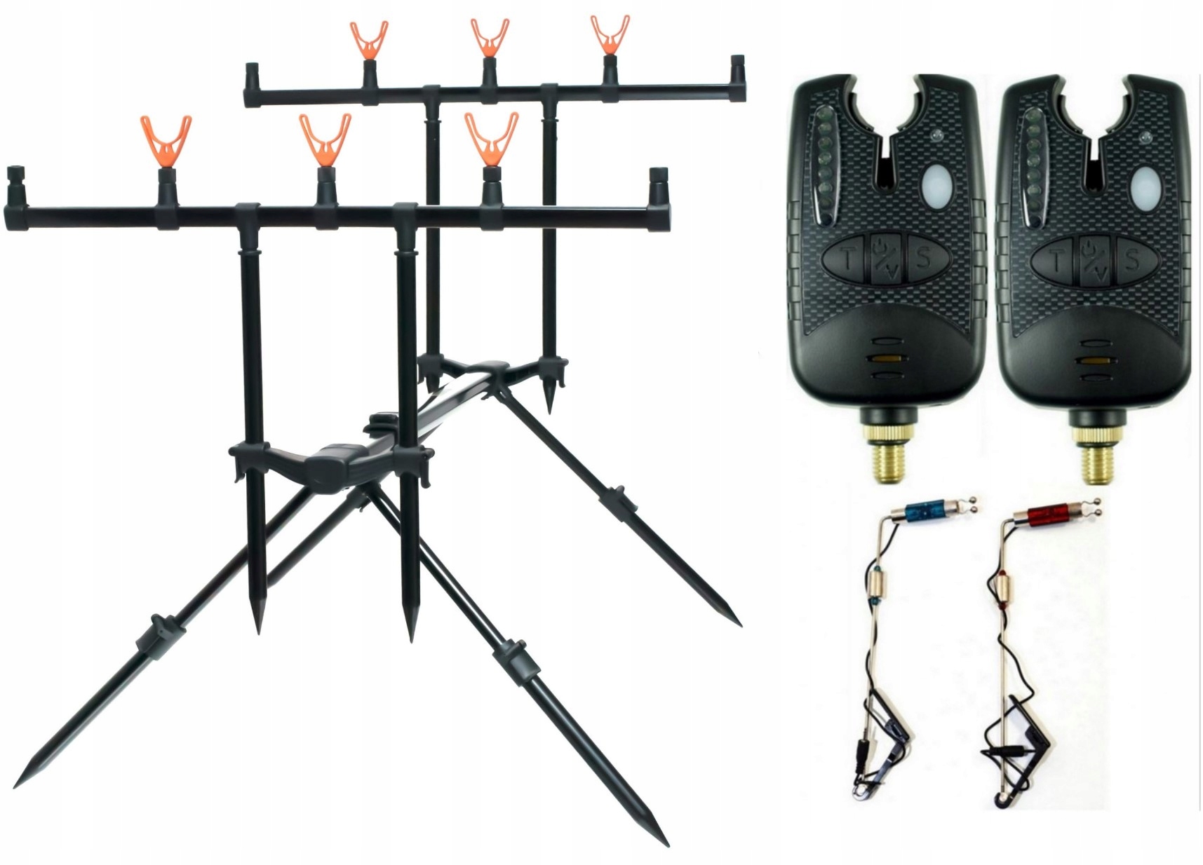 STOJAK KARPIOWE ROD POD WĘDKI SYGNALIZATOR SWINGER