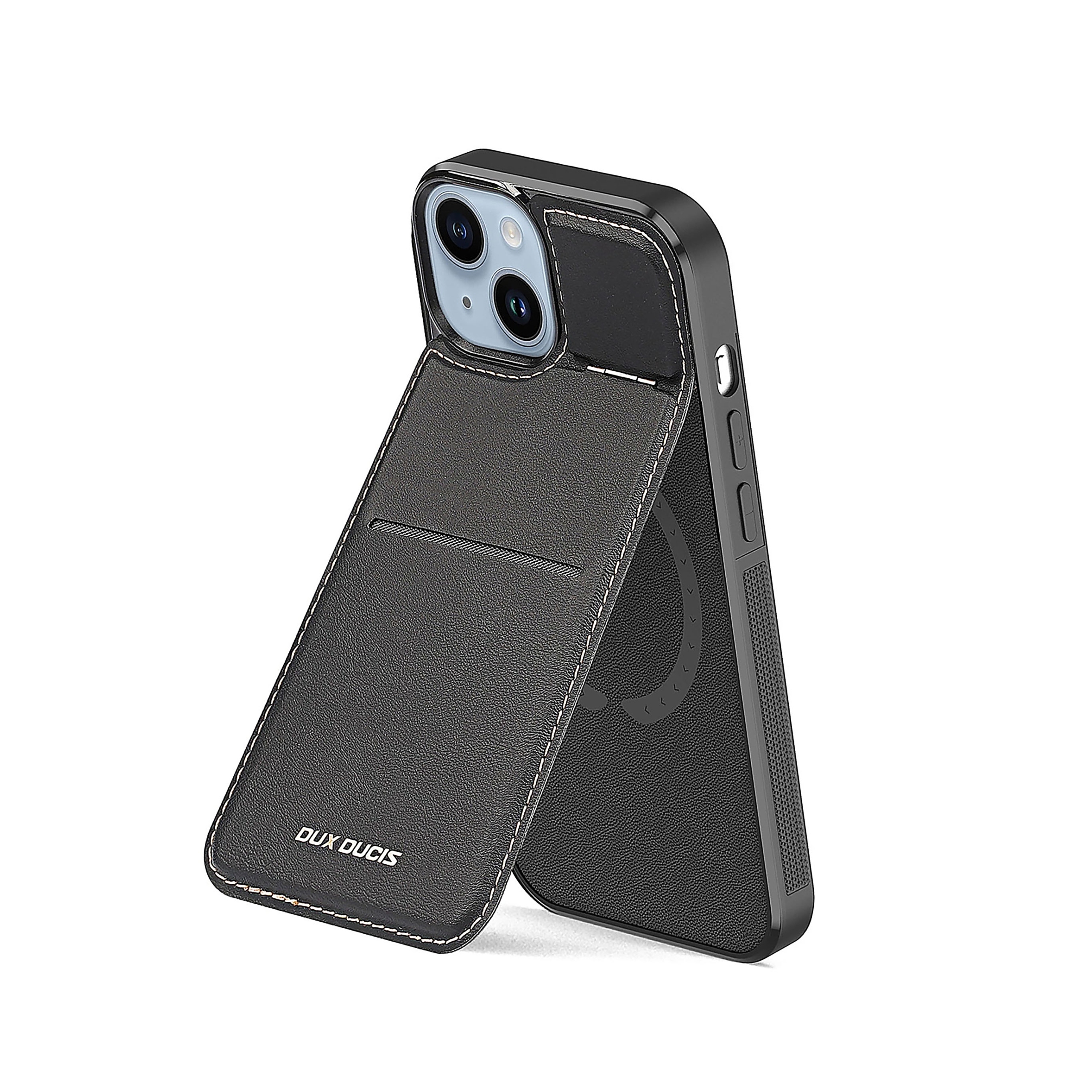 Plecki Etui portfel Dux Ducis Rafi Mag z podstawką 3w1 do iPhone 15 Plus z
