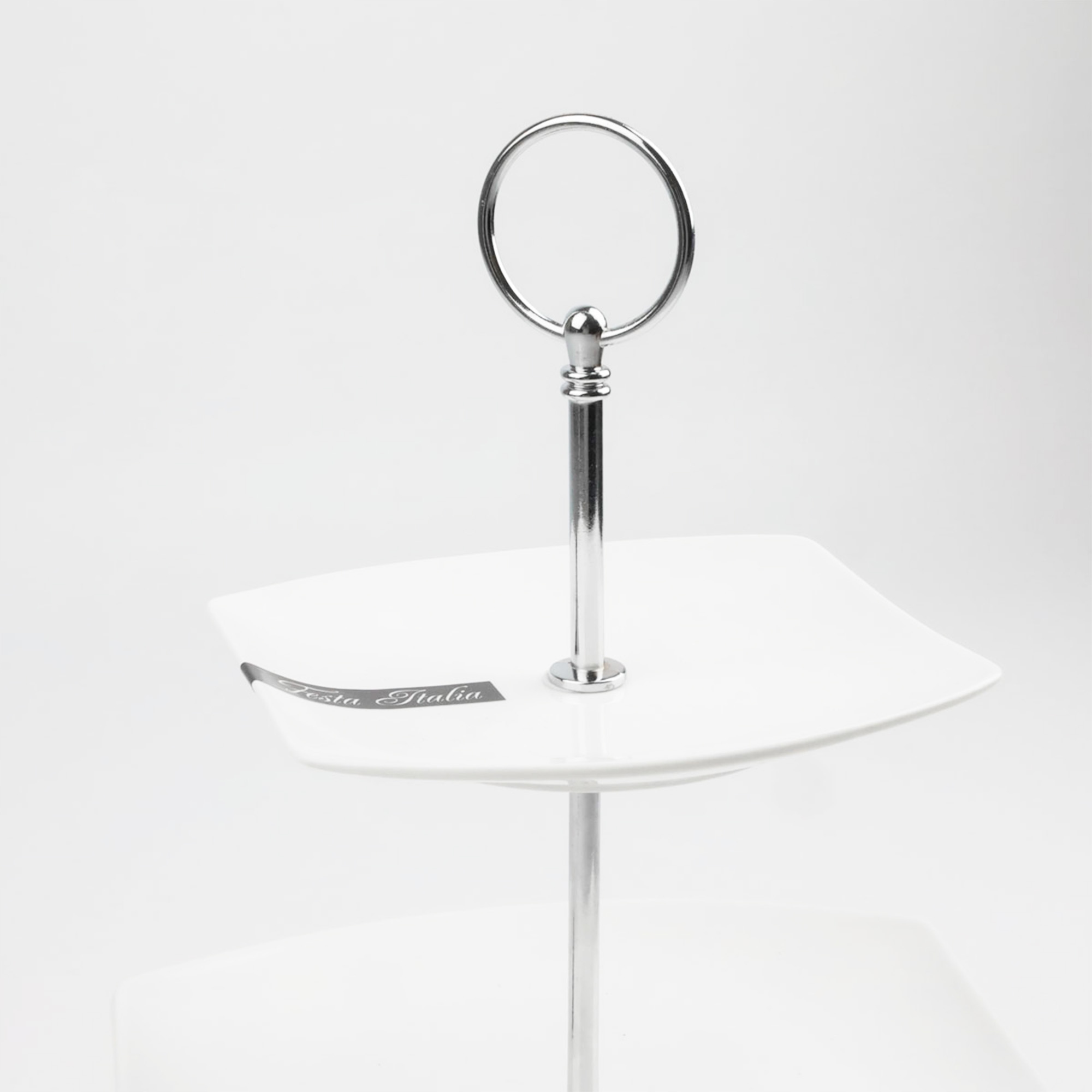 PATERA PORCELANOWA PIĘTROWA BIAŁA NOWOCZESNA NA CIASTO OWOCE 3-POZIOMOWA