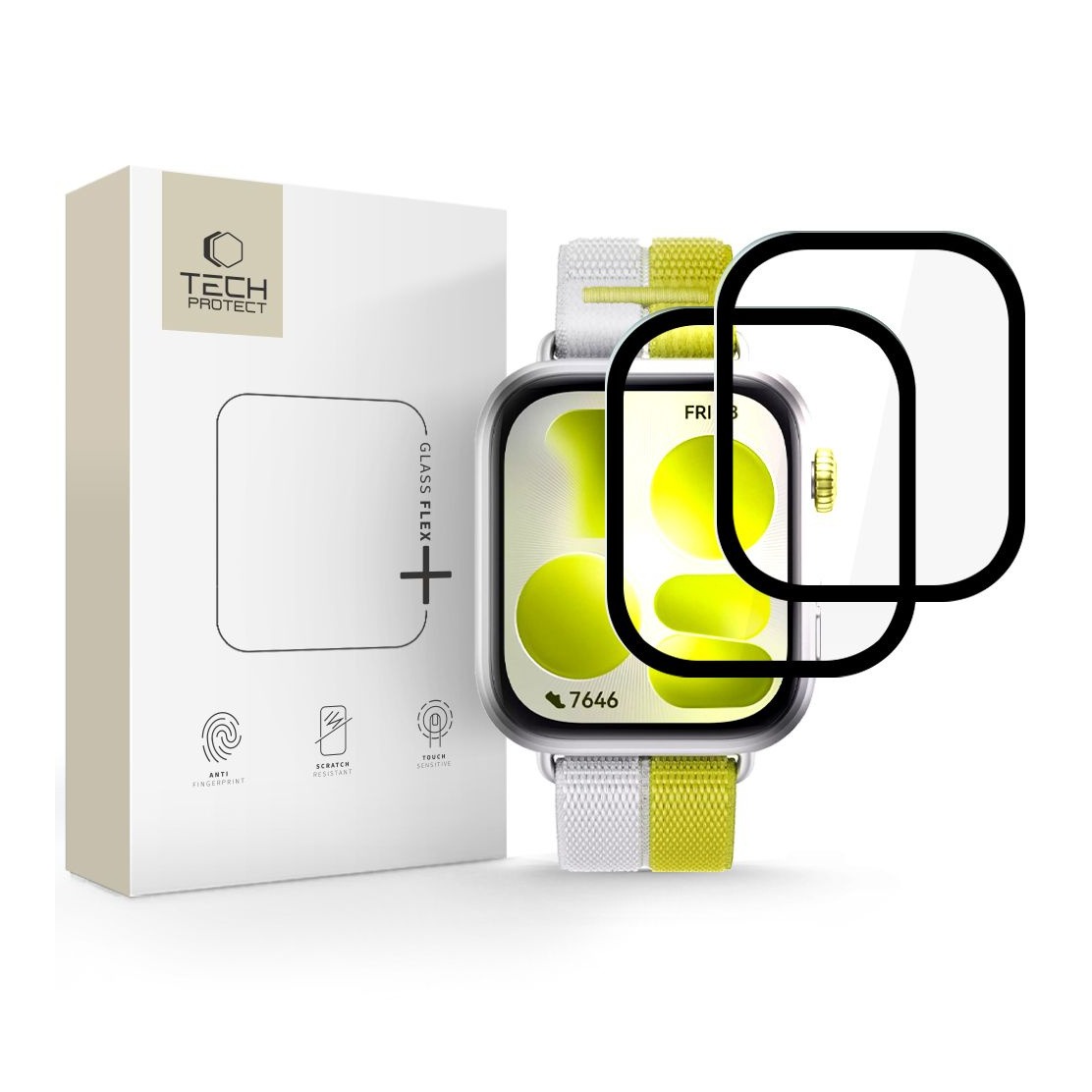 Szkło hybrydowe do Huawei Watch Fit 5 Tech-Protect Glass Flex+ czarne