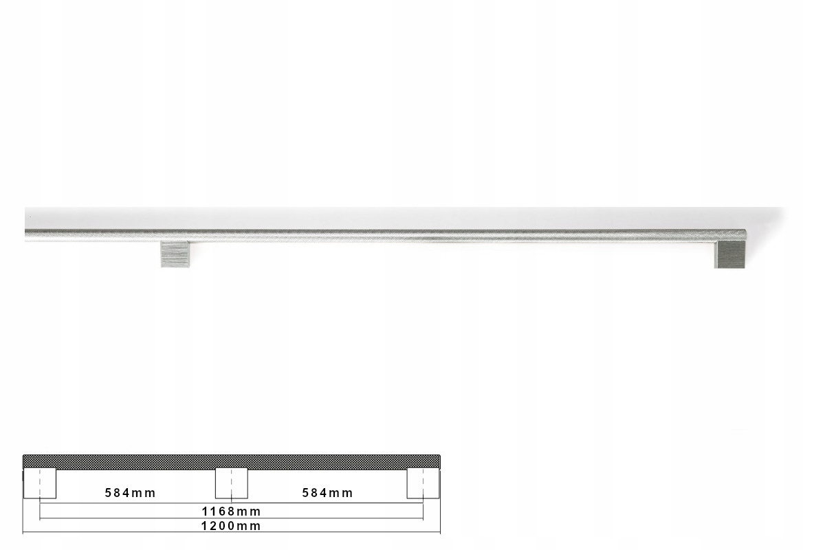 Nábytková úchytka Viefe 0486 Graf Big 1168 mm nerez
