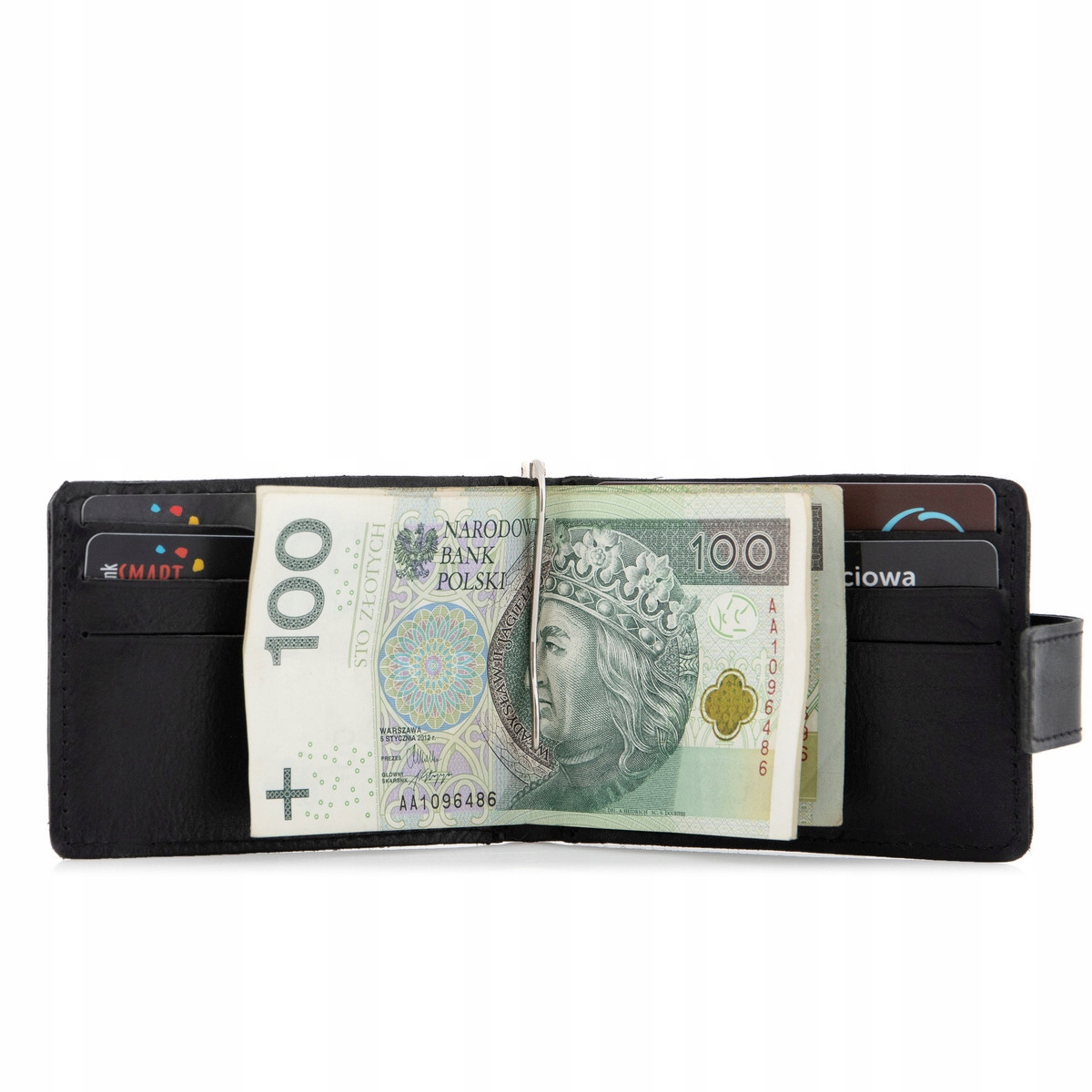

Portfel Męski z Klipsem na Banknoty Skóra Belveder