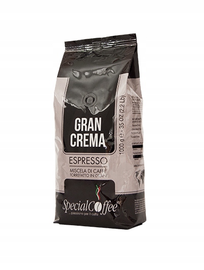 Káva zrnková Gran Crema 1 kg – intenzivní, sametová crema SpecialCoffee