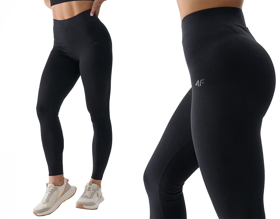 LEGGINSY 4F DAMSKIE WYSOKI STAN BAWEŁNIANE LEGINSY r.XS