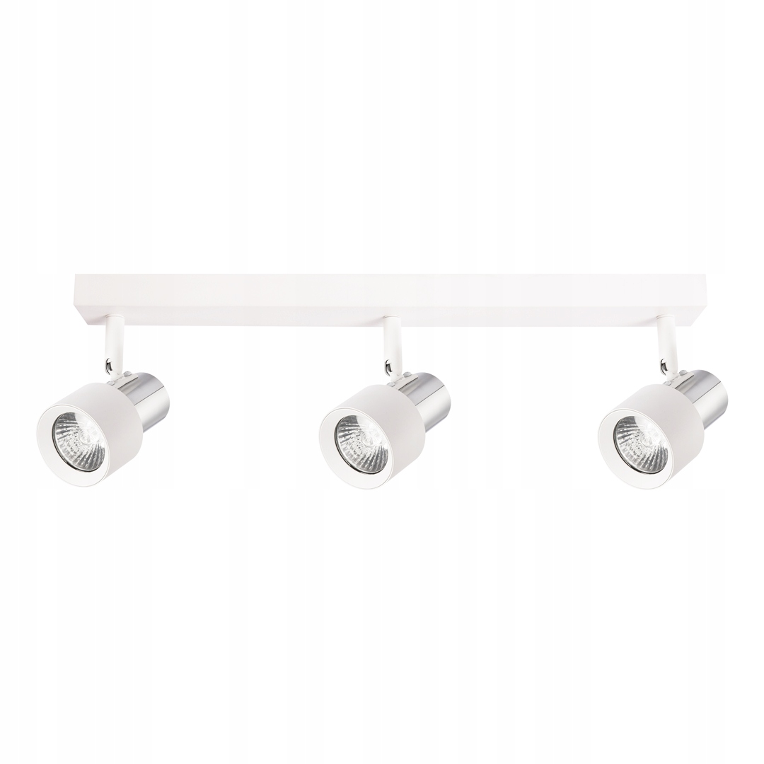 Stropní Svítidlo Spot Cino Bílá Stříbrná 3xGU10 45 cm Závěsná lampa do pokoje