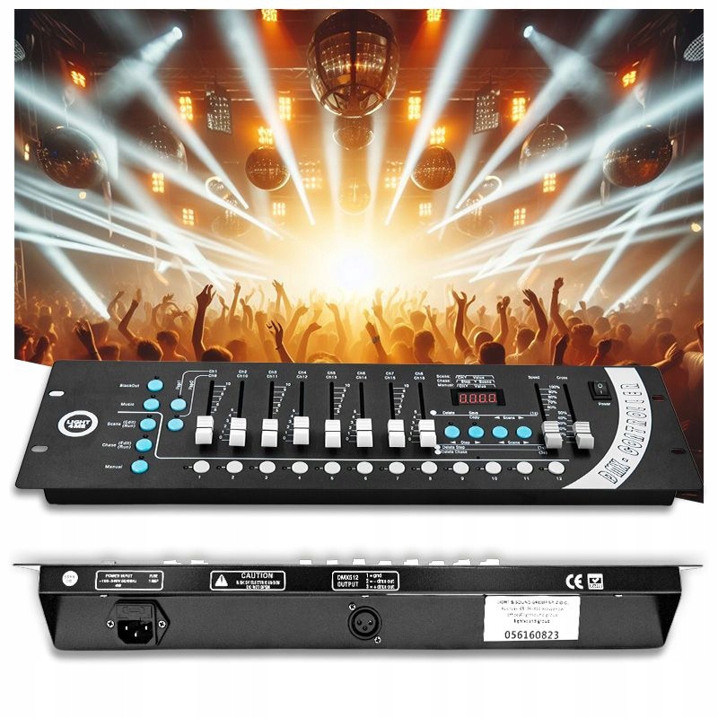 SUWAKOWY STEROWNIK DMX KONTROLER DMX LIGHT4ME DMX 192 v2 STEROWNIK ŚWIATEŁ