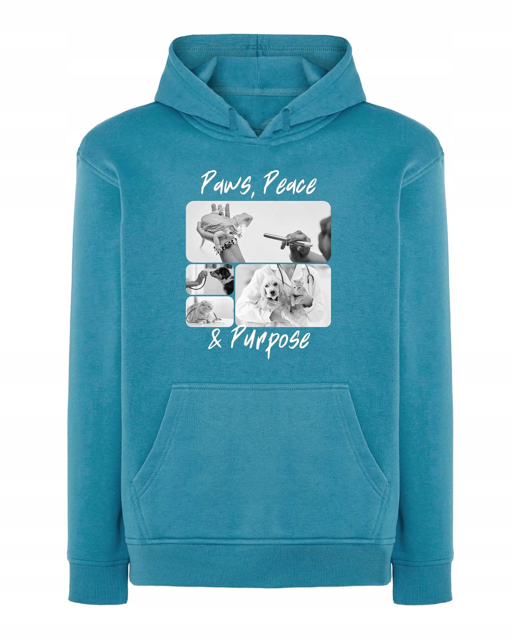 Mikina s kapucí Dárek pro veterináře Umělecká modrá M