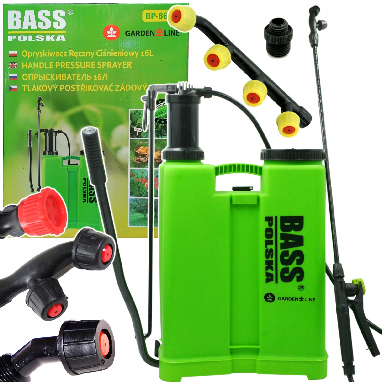 

Bass Plecakowy Opryskiwacz Ręczny 16L Lanca Dysze