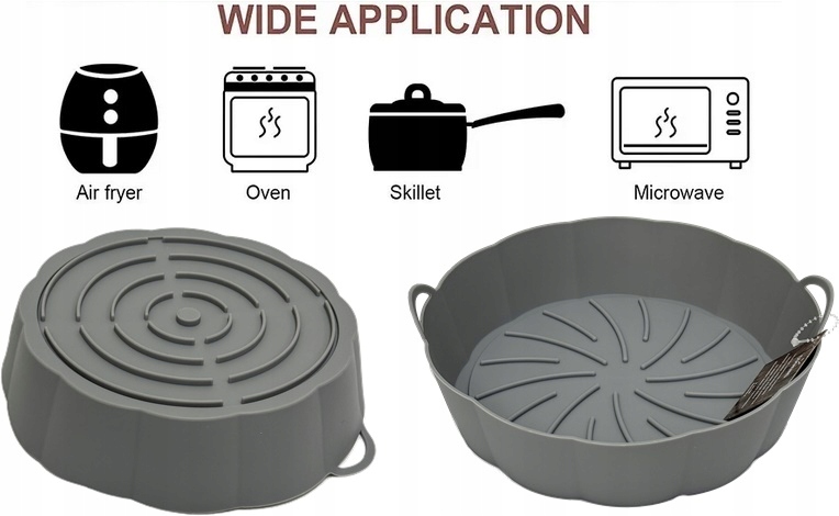 Silikonowy WKŁAD do frytkownicy koszyk AIR FRYER OKRĄGŁY 20cm Rodzaj inny