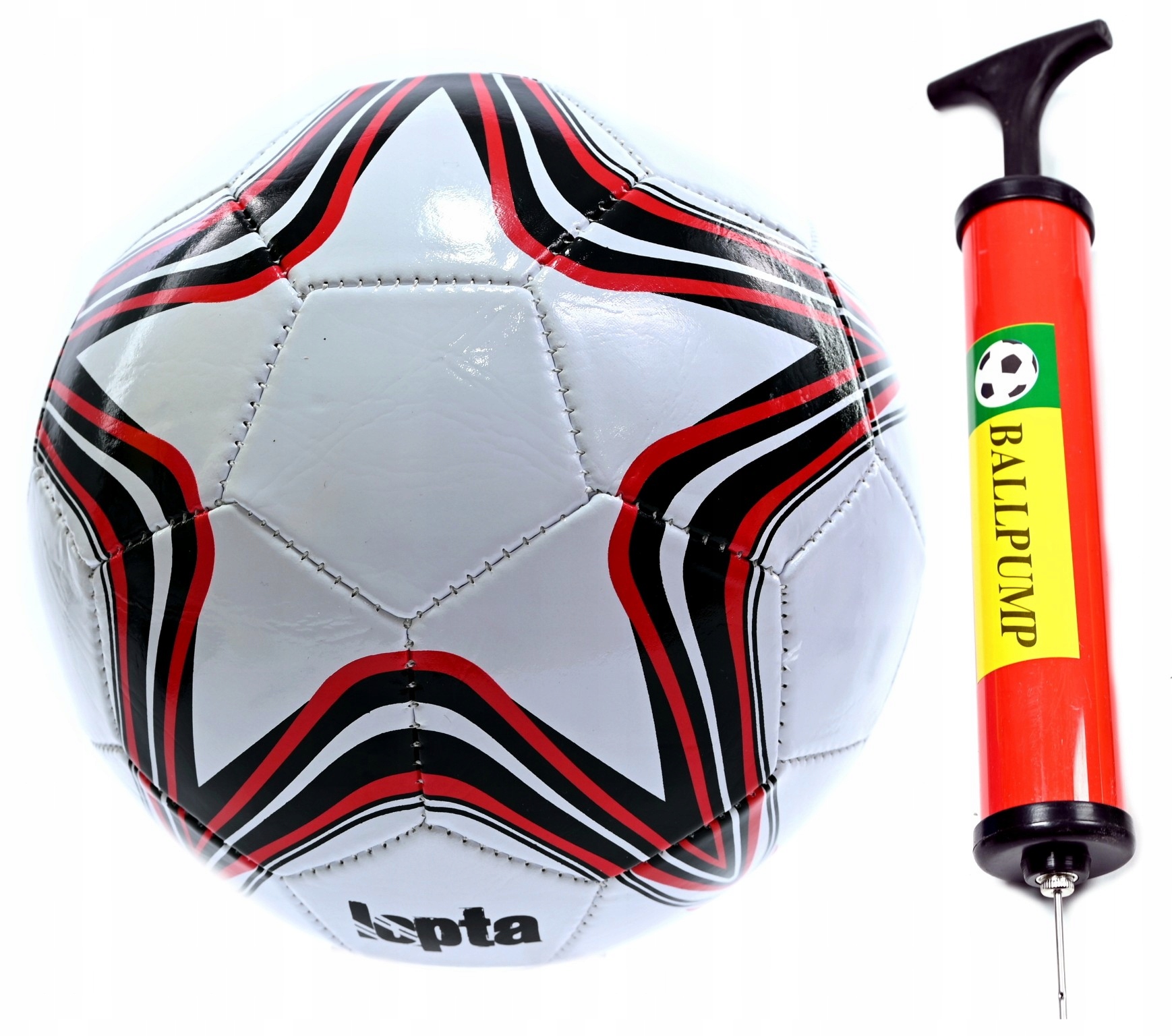 

Biała Piłka Nożna Do Nogi Szyta Skórzana Pompka