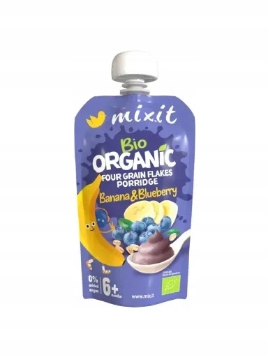 Levně 8x Kaše Banán a Borůvka Bio Mixit, 110 g