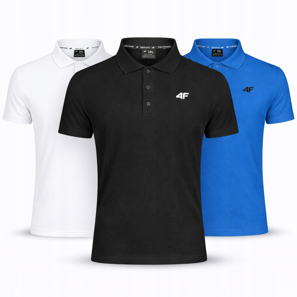 Sada Triček Polo 4F Pánské Tričko Sada 3 Kusů 3XL M0770 SS26
