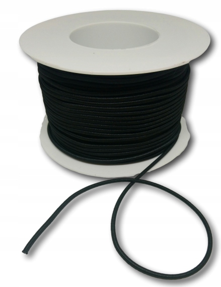 Guma okrągła Gumosznurek 2,5mm 1mb Czarna