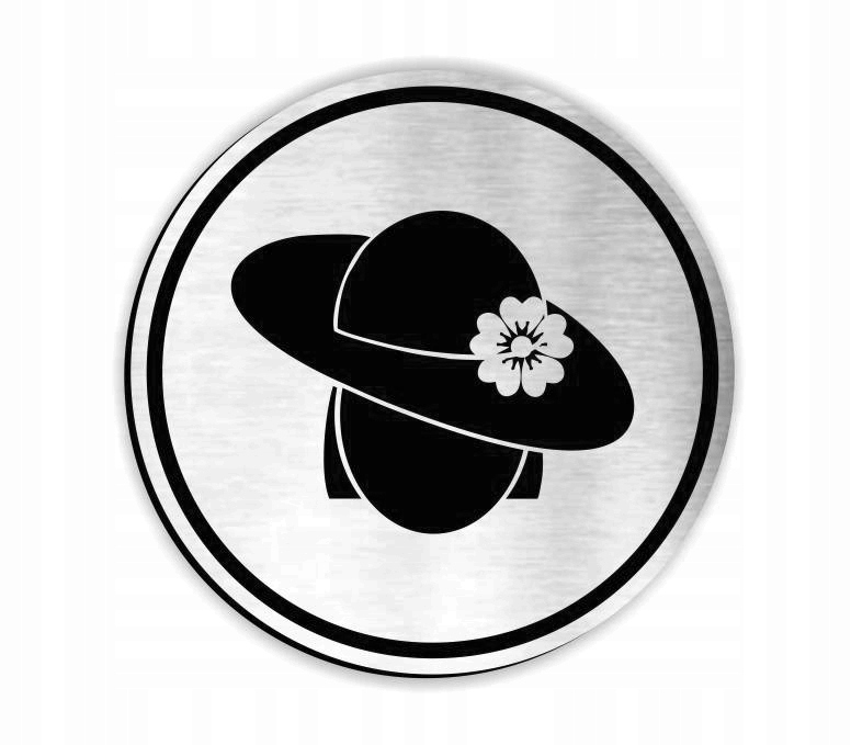 tabliczka okrągła TOALETA łazienka damska męska WC GRAWER R 75 mm filtr UV Marka inny