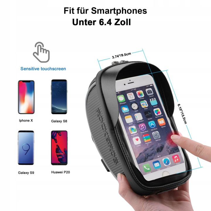 Torba Na Rower ROCKBROS 010-4BK Uchwyt na telefon Montaż na ramę