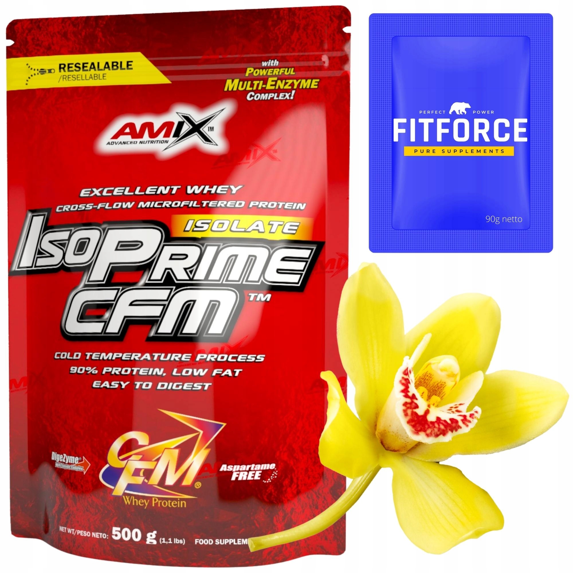 Protein bez cukru Amix Isoprime Lahodná Vanilka Protein bez laktózy