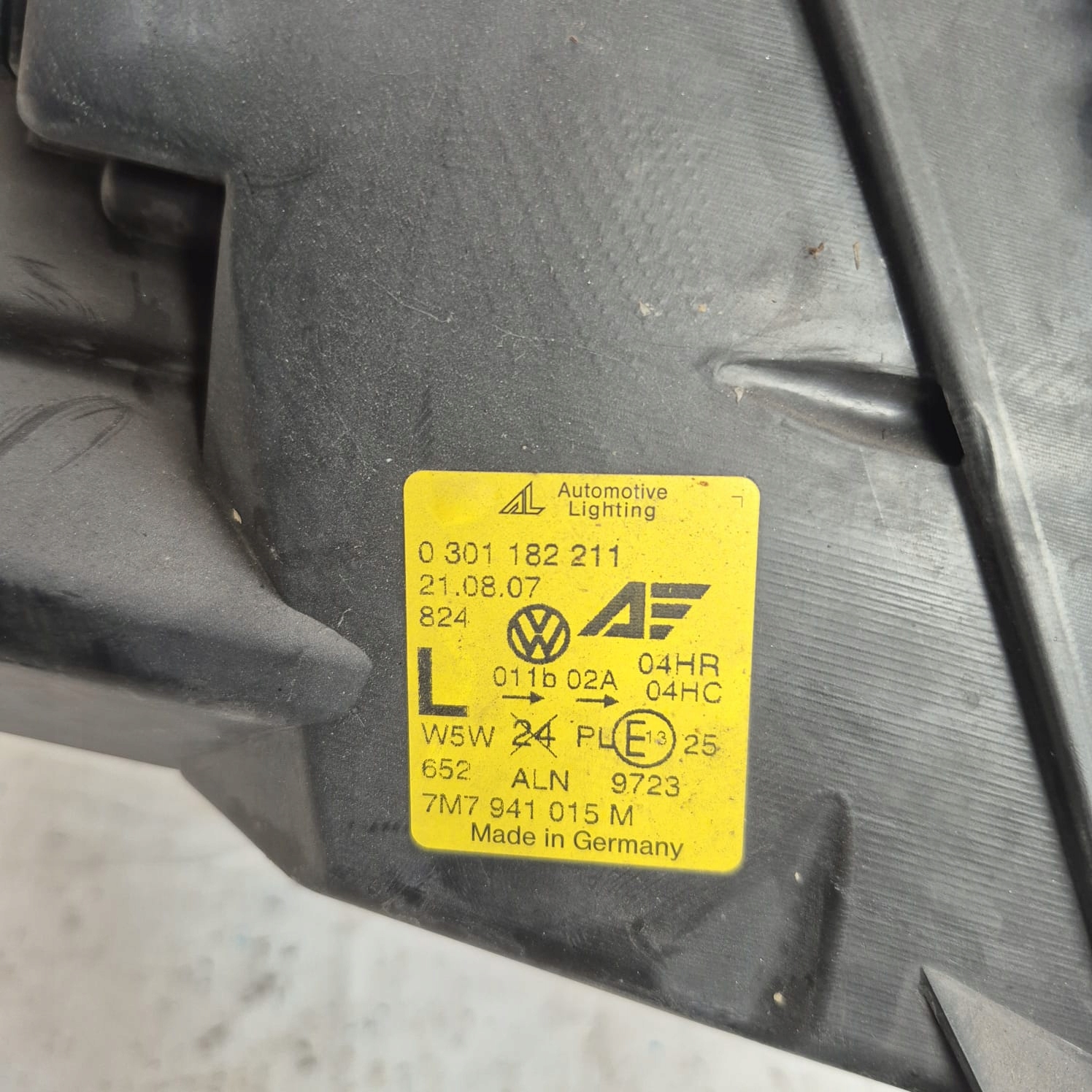 SEAT ALHAMBRA and LIFT 00- light left front front ZWYKLA 7M7941015M