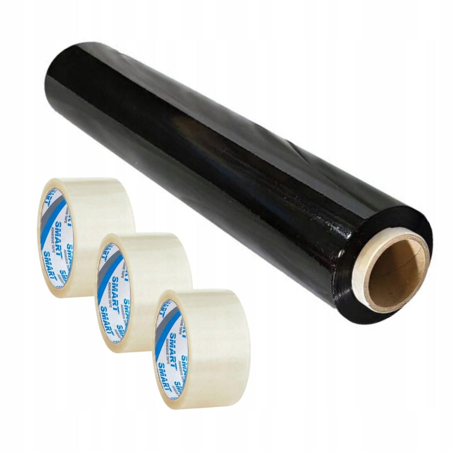 

Zestaw: folia stretch 2,2kg Netto+ 3x Taśma pakowa
