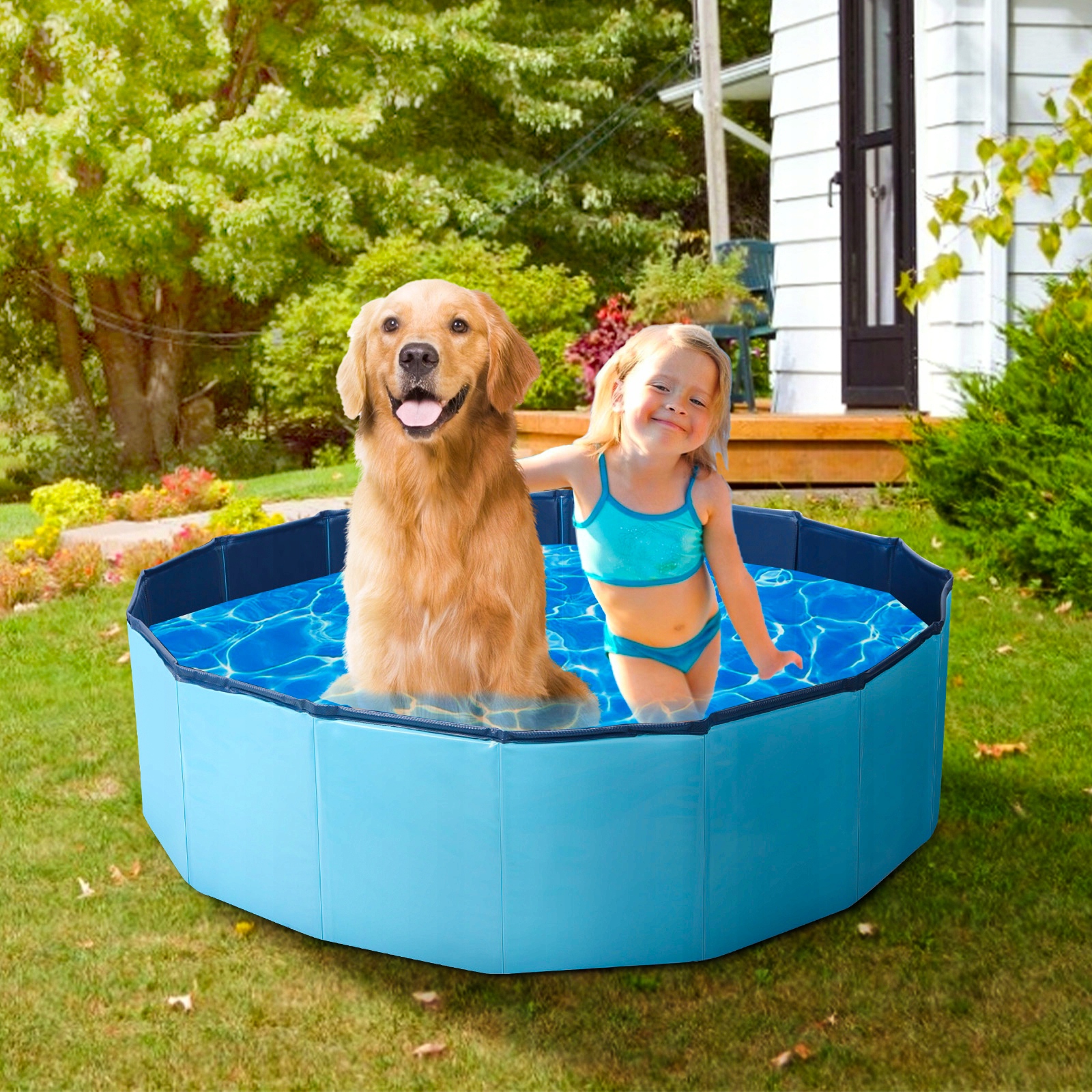 BASEN DLA PSA PSÓW KĄPIELI MOCNY DUŻY OGRODOWY XXL Kształt okrągły