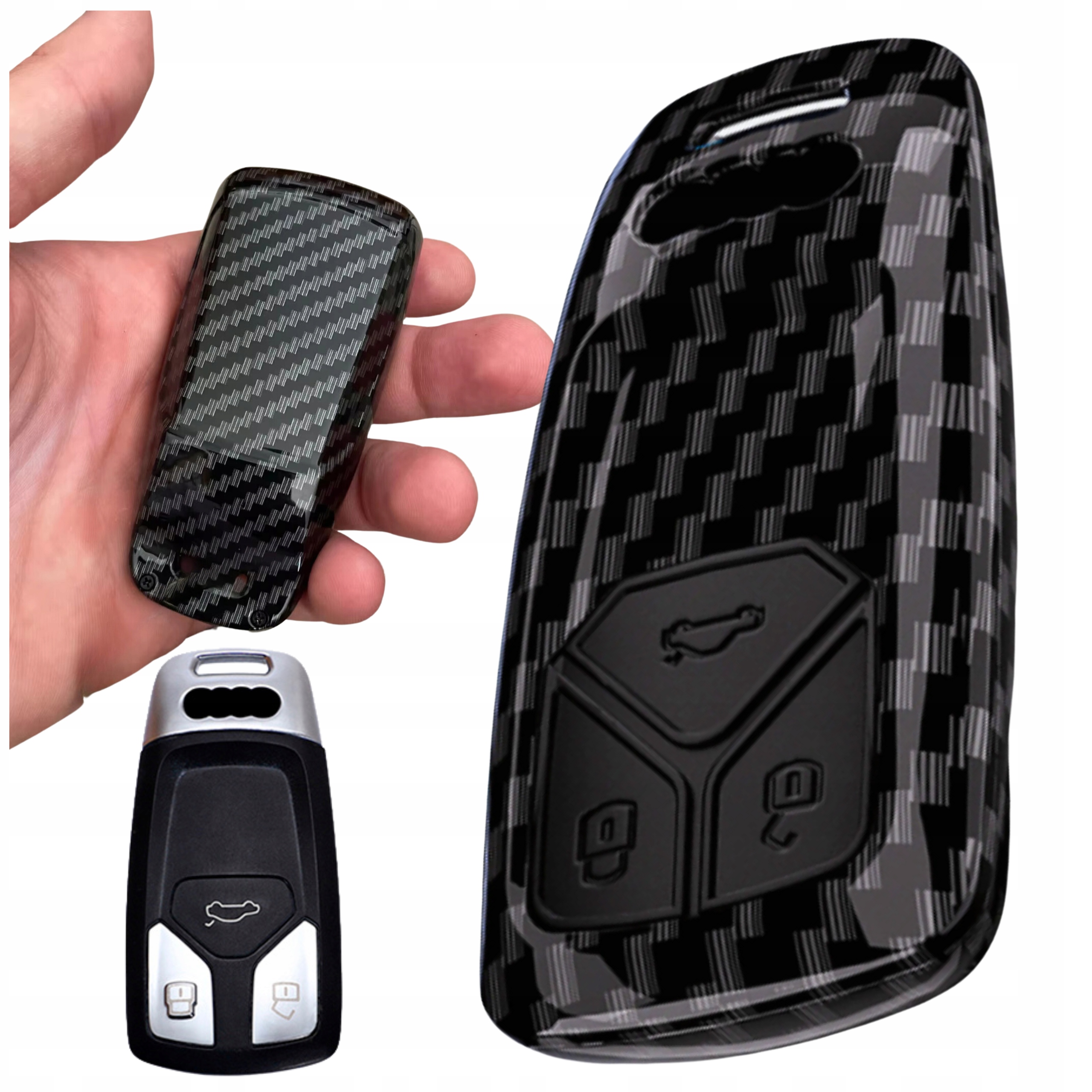 Carbonowe Etui Na Kluczyk Samochodowy Audi A4 B9 Q5 Q7 Tt Ochronne O