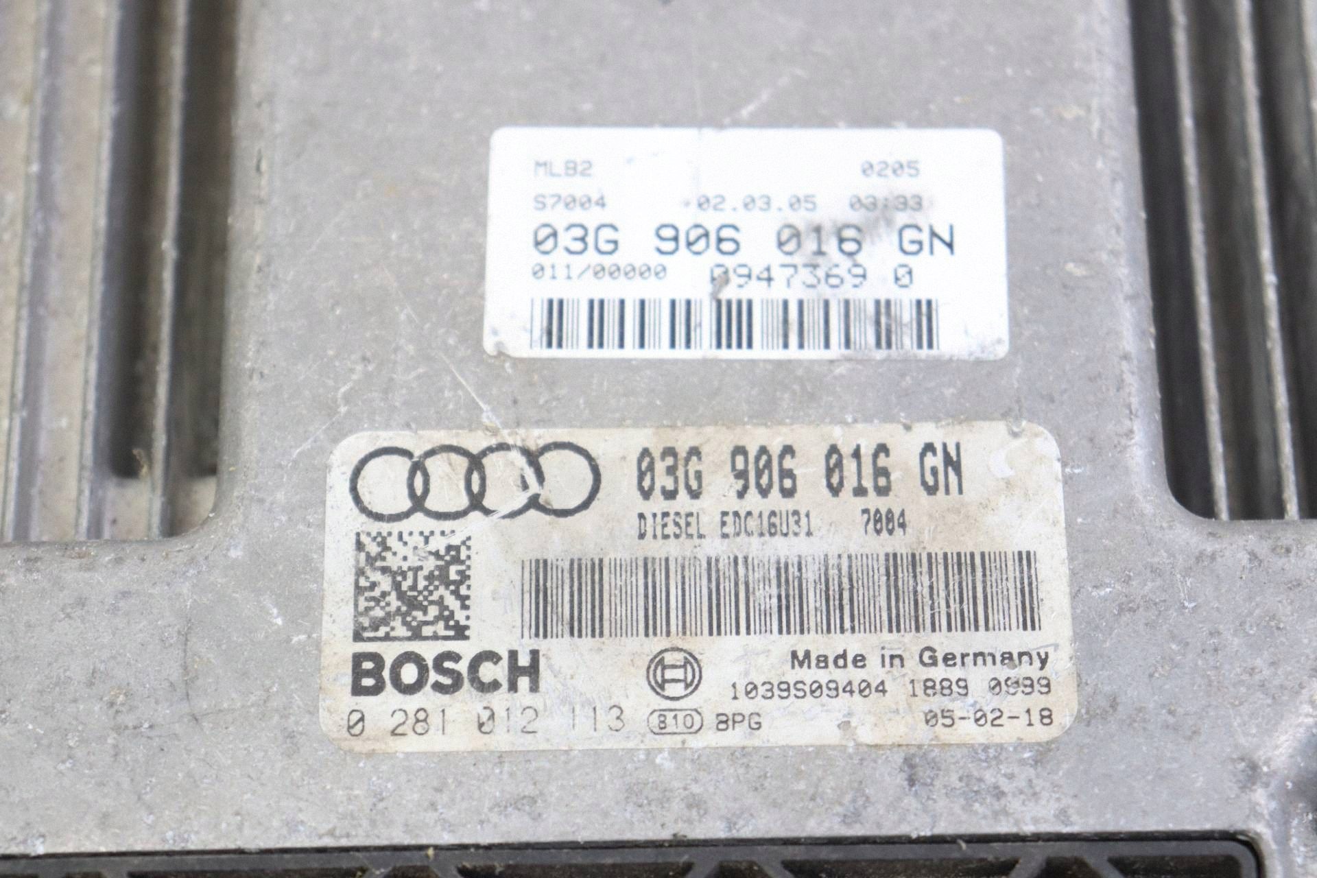 AUDI A4 B7 modulo centralina motore 2.0 TDI 03G906016GN 0281012113