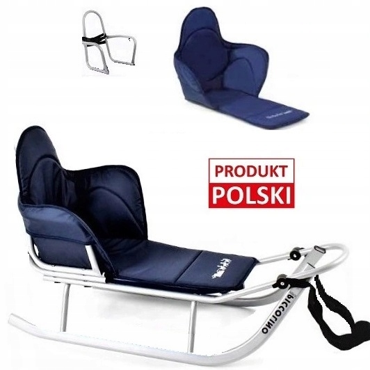 

Sanki metalowe Piccolino z materacykiem i oparciem