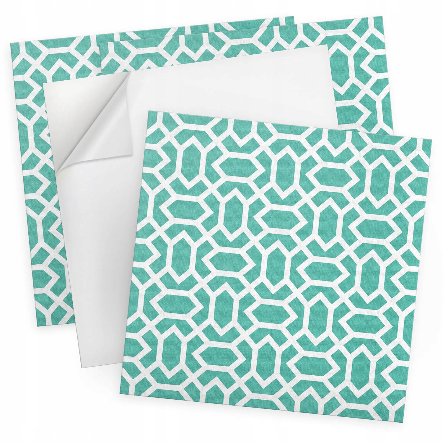 Sada panelů Vinyl Pvc Geometrický vzor s tvary 4 ks 50x50 cm
