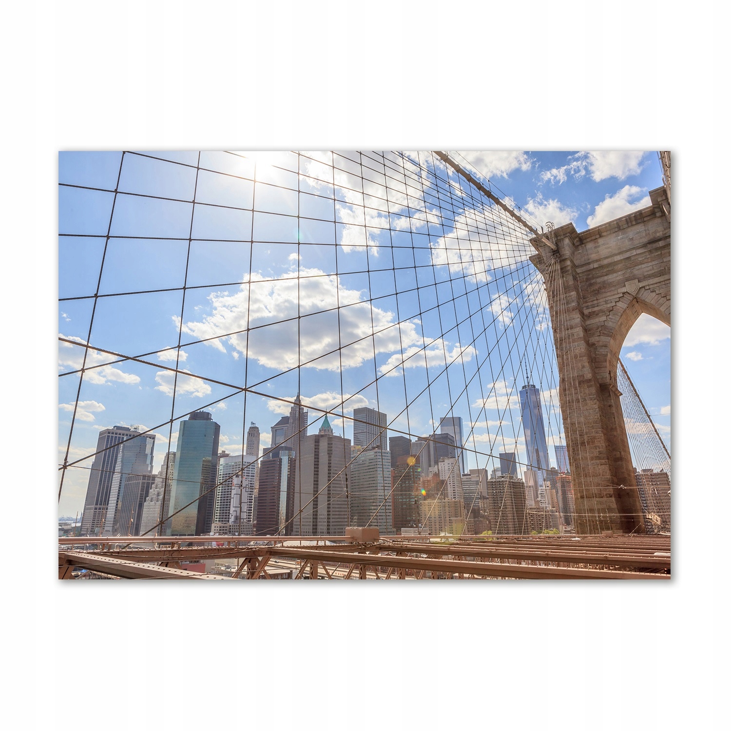 Foto obraz tvrzené sklo Most New York 100x70