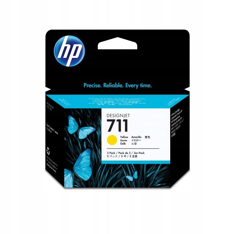 Hp Inc. Tusz 711 29ml Yellow 3-Pack CZ136A