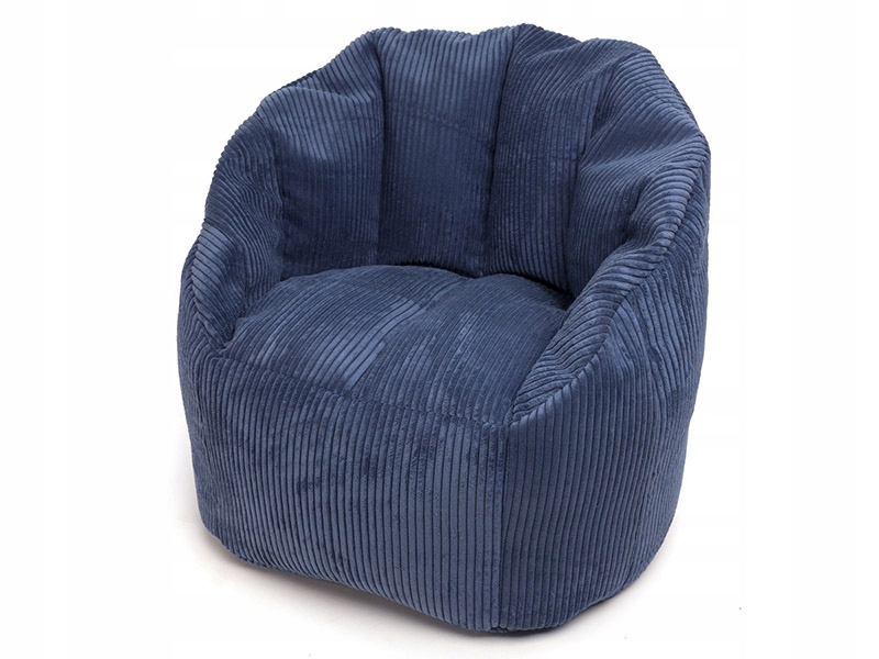 Grafitowa pufa fotel do salonu 73x75 worek SAKO