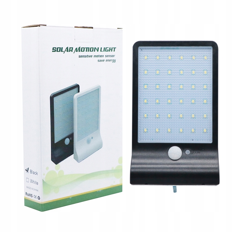 

Lampa Solarna 36 Led Uliczna Kinkiet Całoroczna