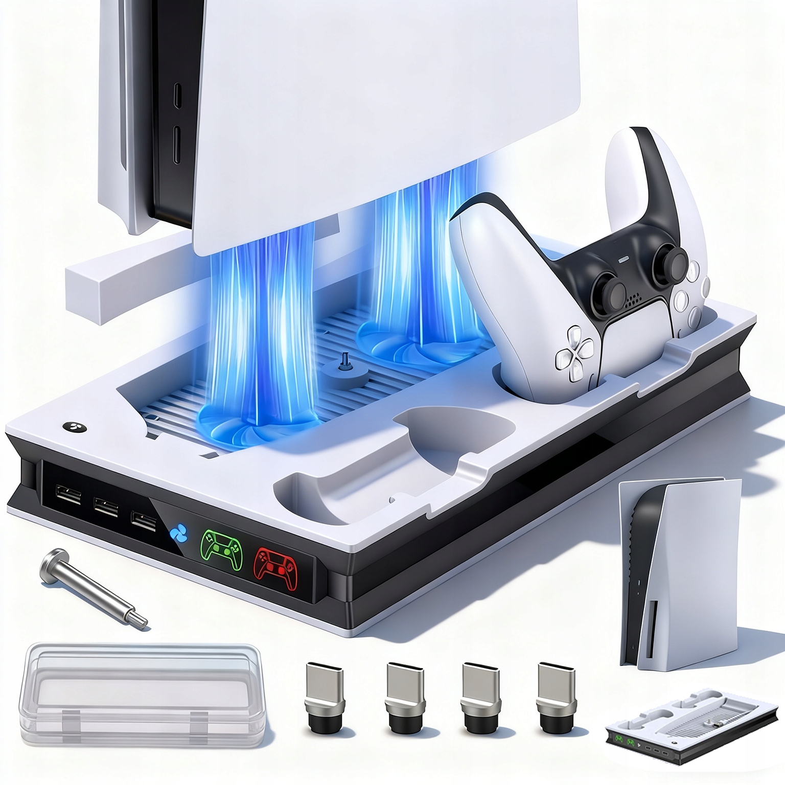 Ładowarka PS5 Z Podstawką Rozpraszanie Ciepła Szybkie Ładowanie Cichy