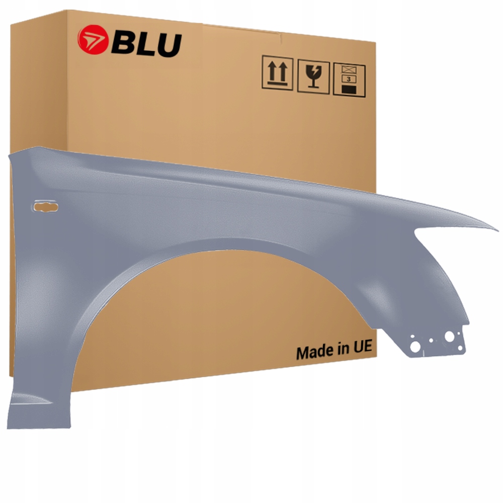 Blu Blatník Audi A6 C6 LY7H pravý stříbrný 04-08 přední AkoyaSilber