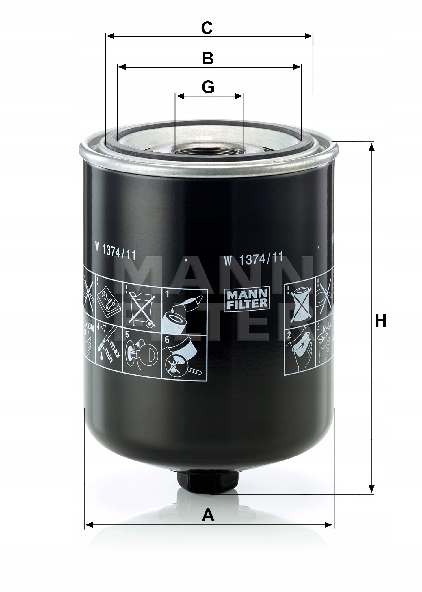 Масляний фільтр Mann-Filter в 1374/11