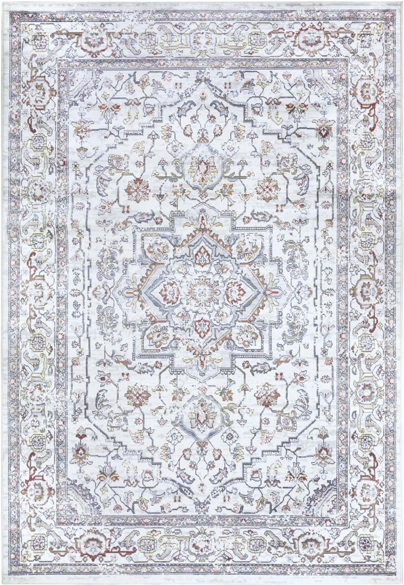 Koberec 200 x 290 cm tradiční, klasický vzor do obývacího pokoje, krémová vícebarevná barva