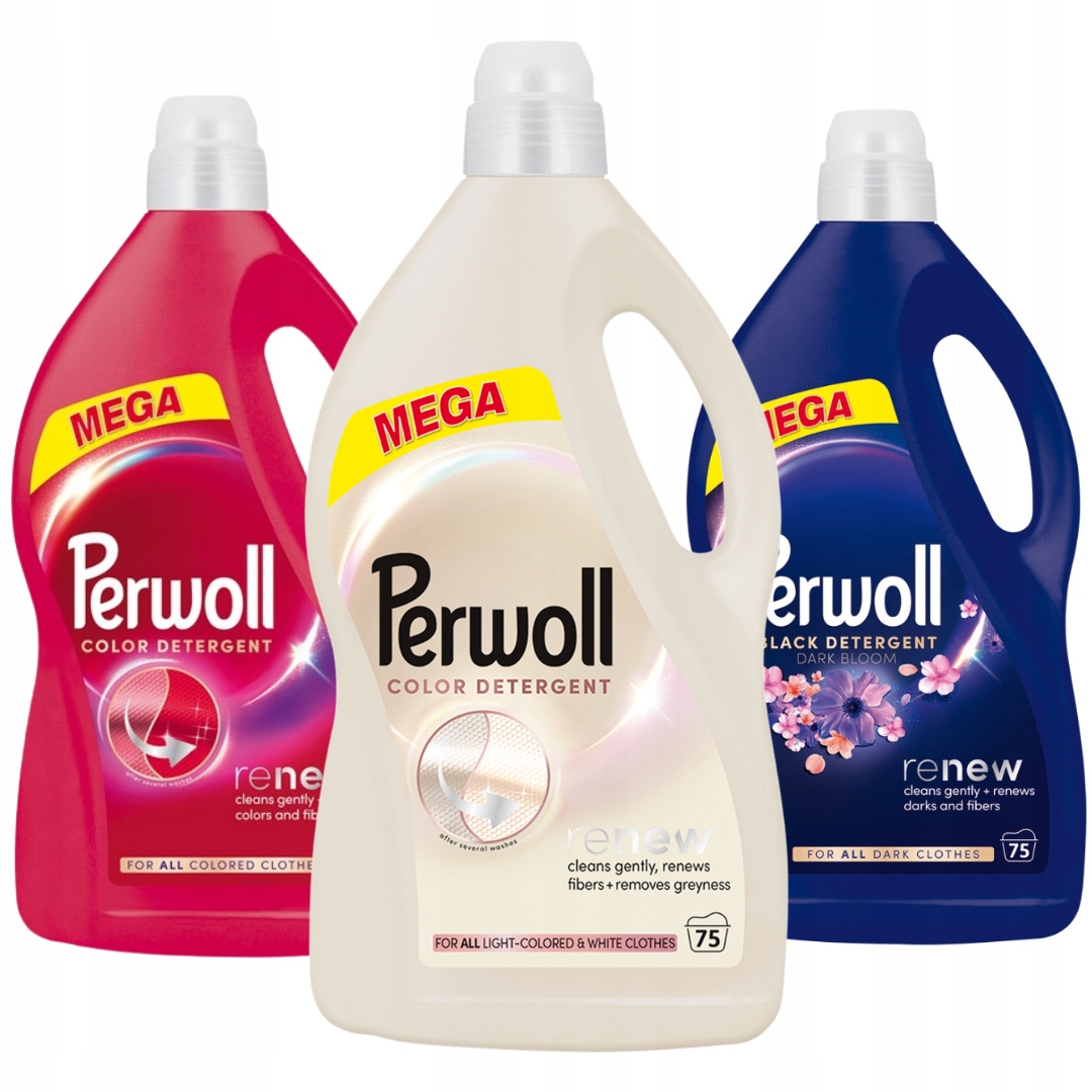 Perwoll Renew Dark, Light, Color Tekutý prací prostředek Mix 3x3,75 l 225 praní