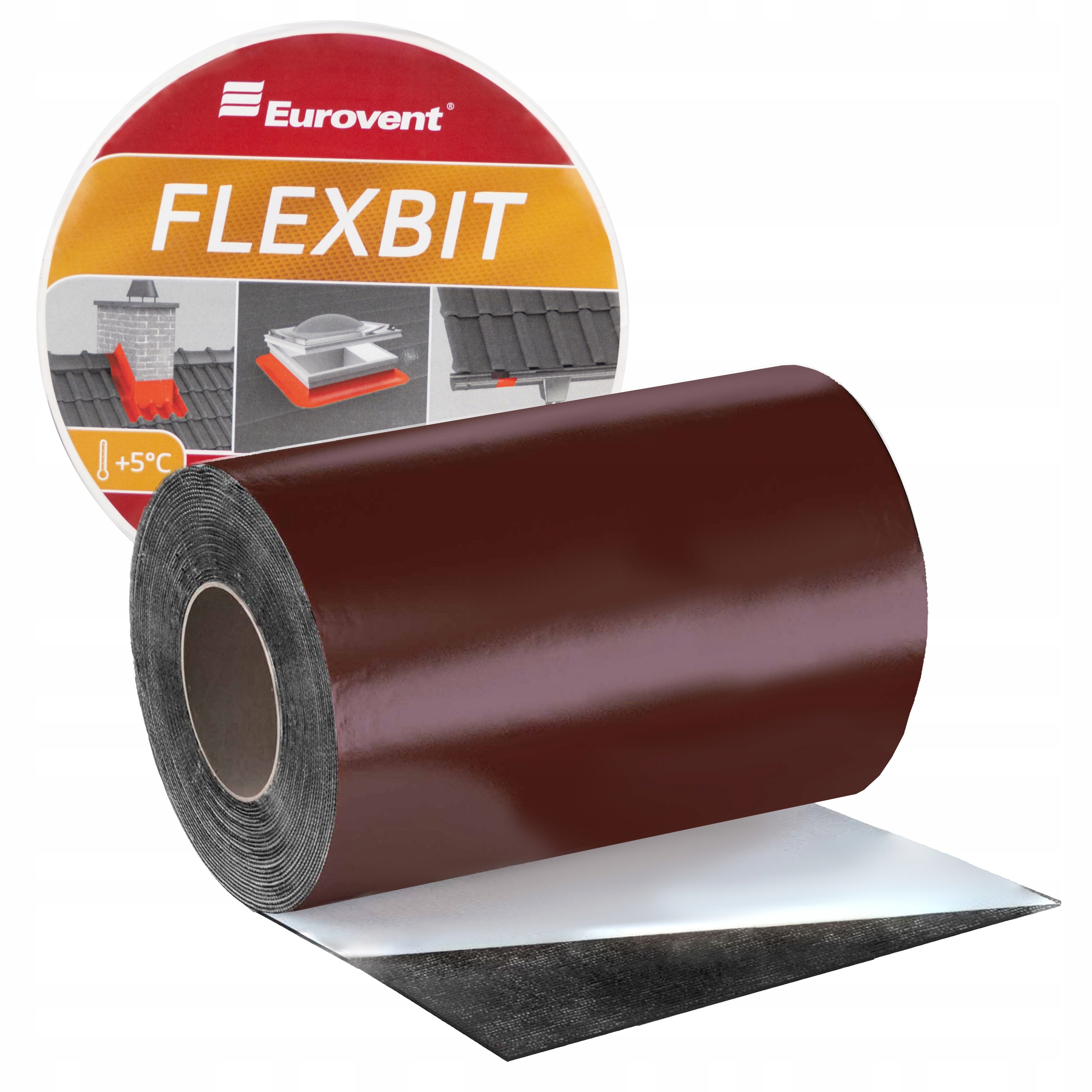 Bitumenová těsnící pokrývačská páska 300 mm x 10 m Ral 8017 Eurovent