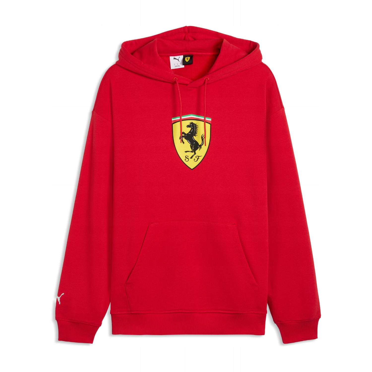 Pánská mikina s kapucí červená Large Logo Scuderia Ferrari F1 2026 (M)