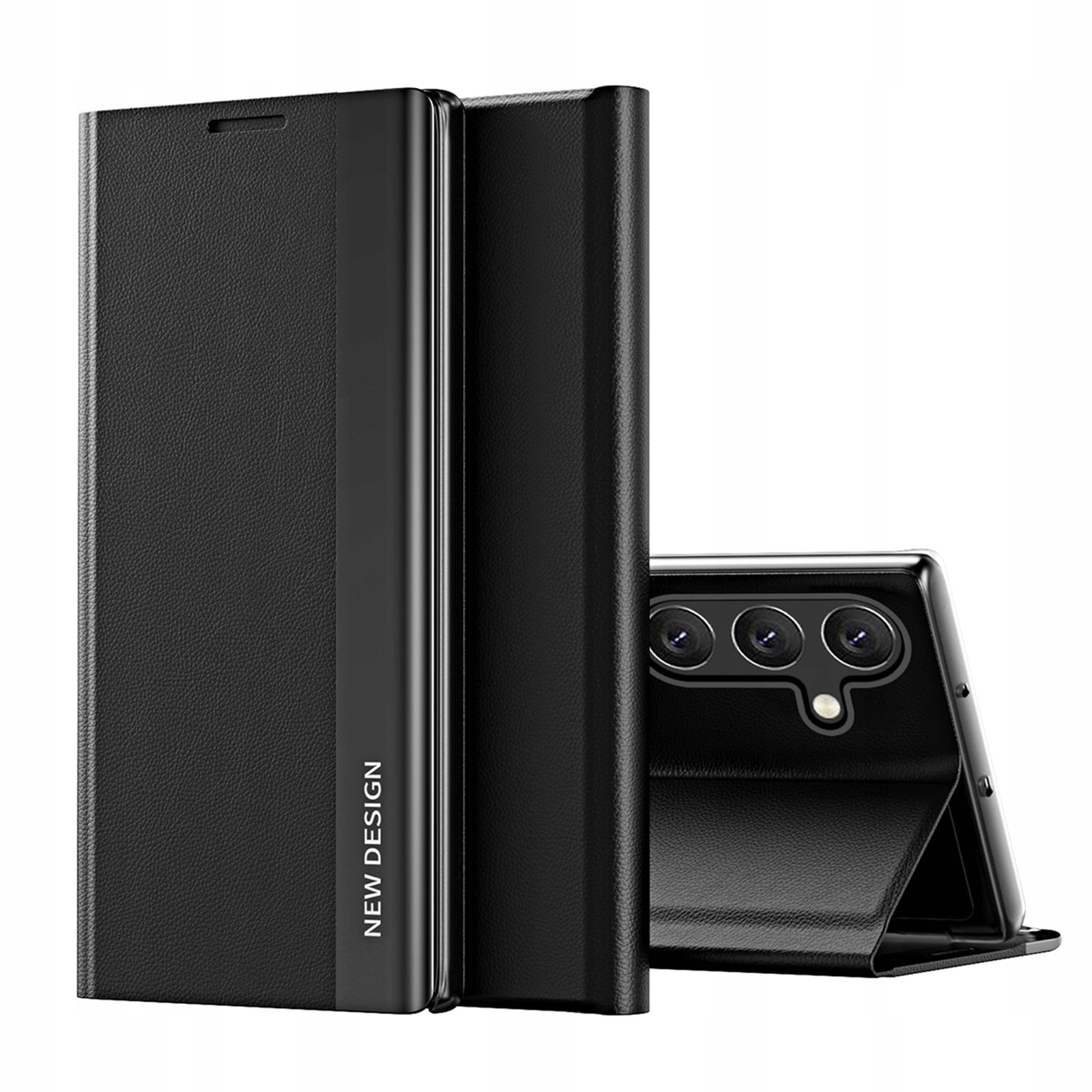 Sleep Case Pro etui do Samsung Galaxy S24 Fe z klapką i podstawką czarne