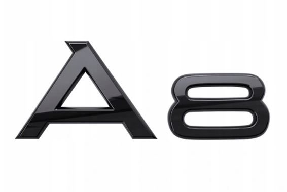 Zamiennik Emblemat Znaczek Logo Czarny Audi A8 tył