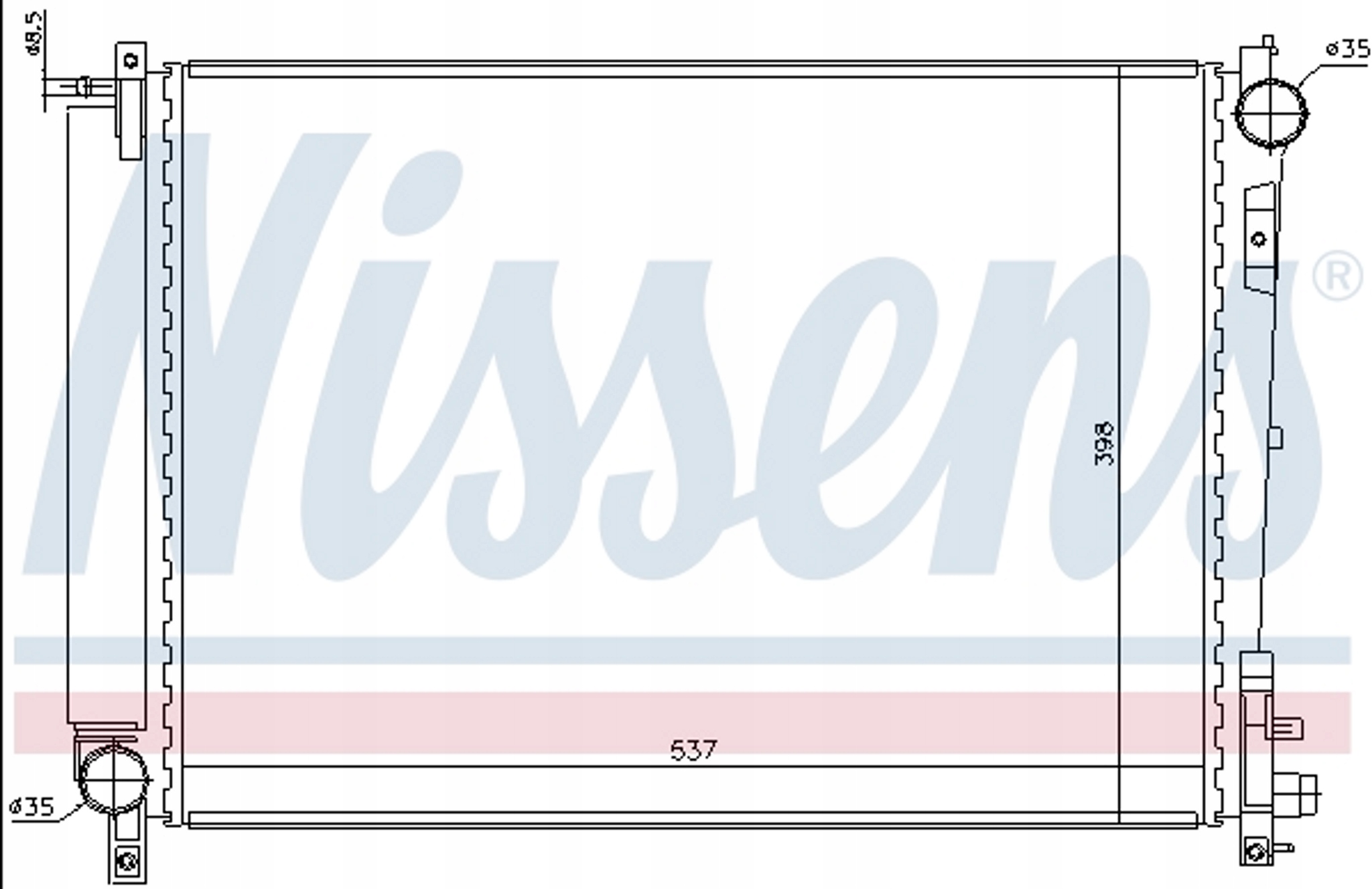 NISSENS 61006 CHLODNICA VOYAGER 2.5CRD 01-