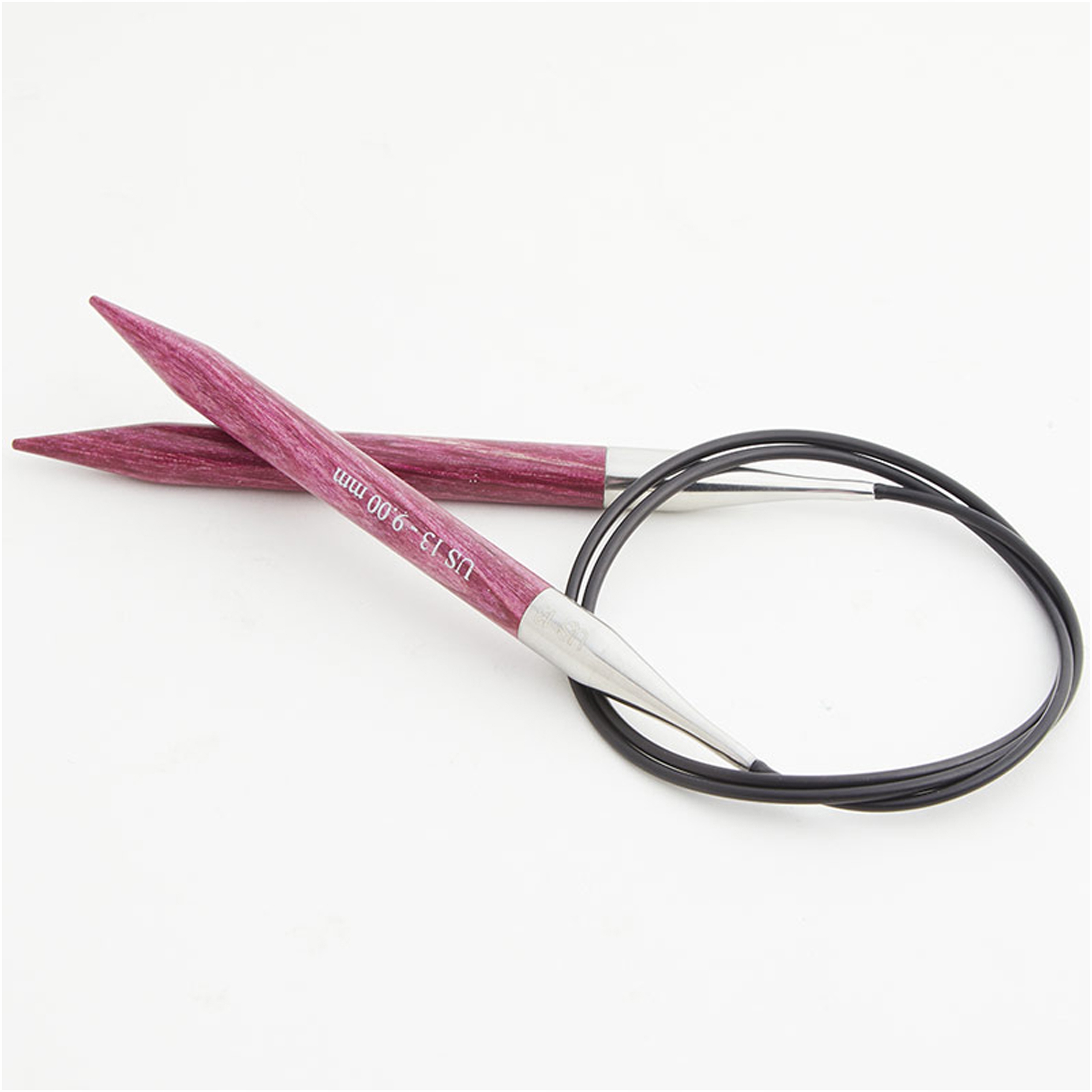 Dráty Knitpro dřevěné na vlasci 100 9,00mm-DREAMZ