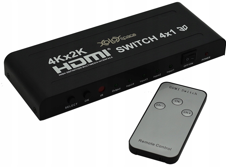 

Rozdzielacz Hdmi Switch 4x1 Uhd 4K 2K 3D Pilot Pip